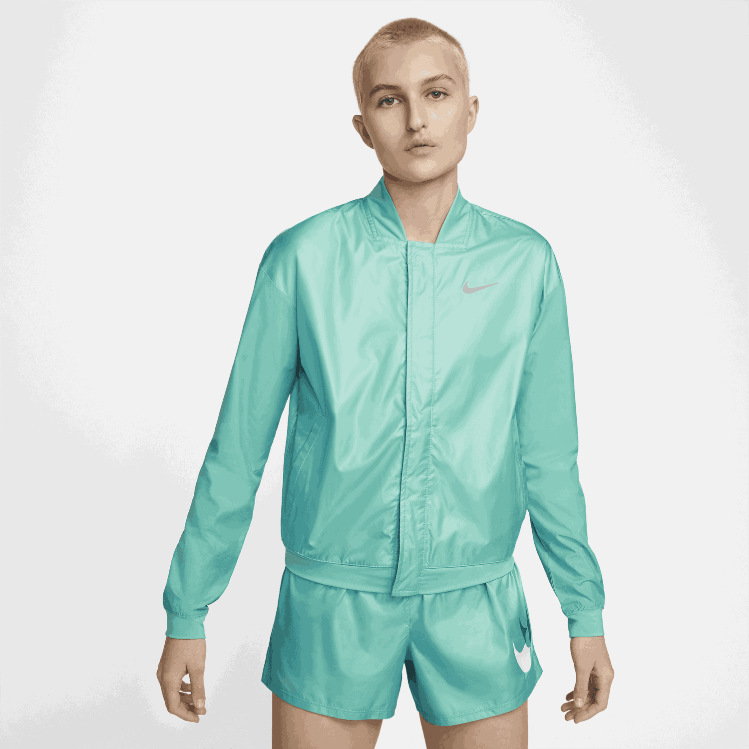 Mikina Nike Swoosh Run Tyrkysová | DD6847-392, 0