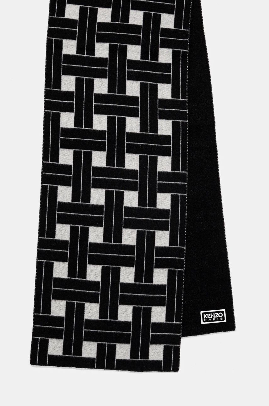 Šál KENZO Woolen Large Reversible Scarf Čierna | FE68EU013JEB.02, 1