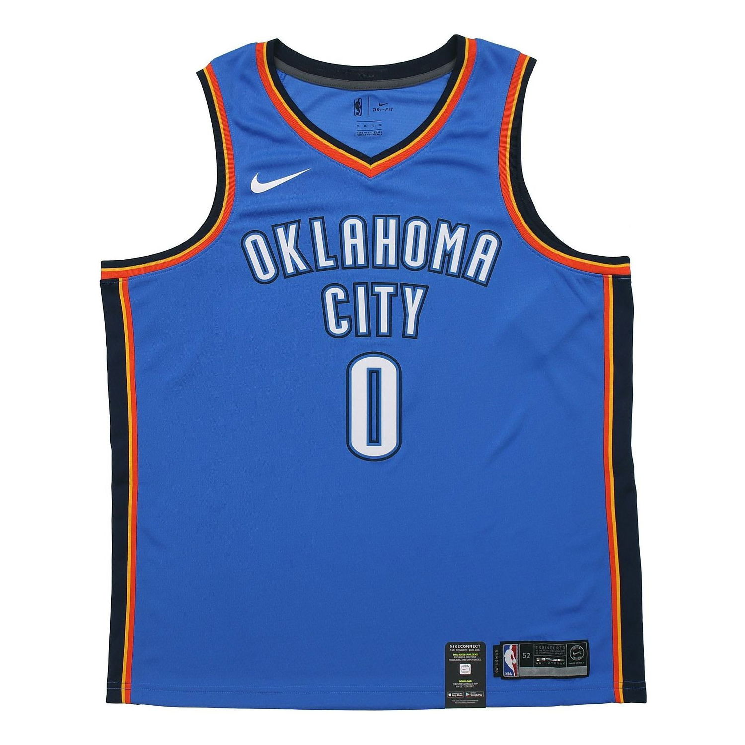 Dres Nike Russell Westbrook Oklahoma City Thunder Swingman Jersey Modrá | 864497-403, 0