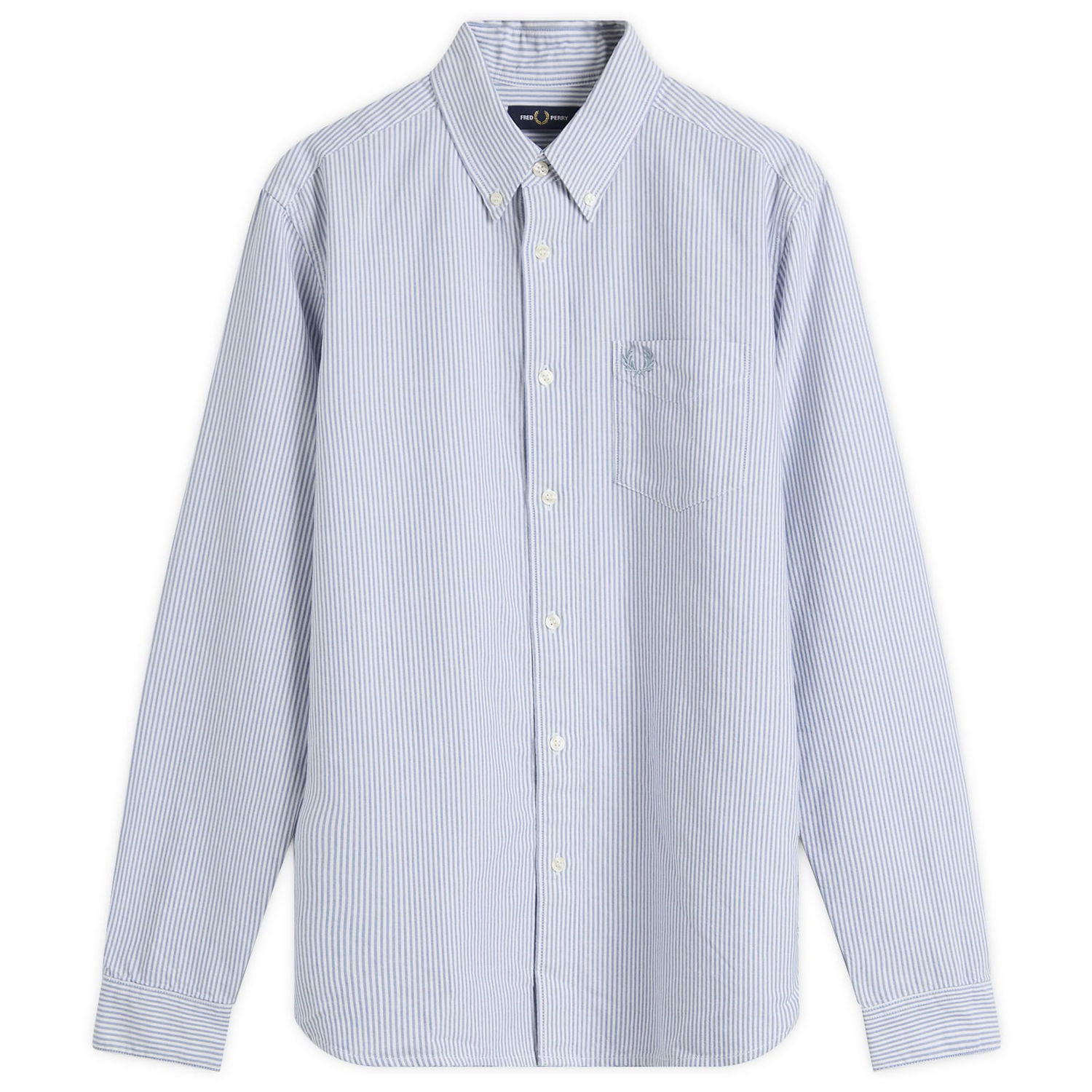 Košeľa Fred Perry Fred Perry Oxford Stripe Shirt, Size Large Modrá | M1768-38A, 1