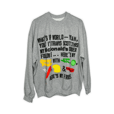 Mikina Cactus Jack by Travis Scott Cactus Plant Flea Market x Script Crewneck Sweatshirt Šedá | CJMD CS168 SPOR, 0