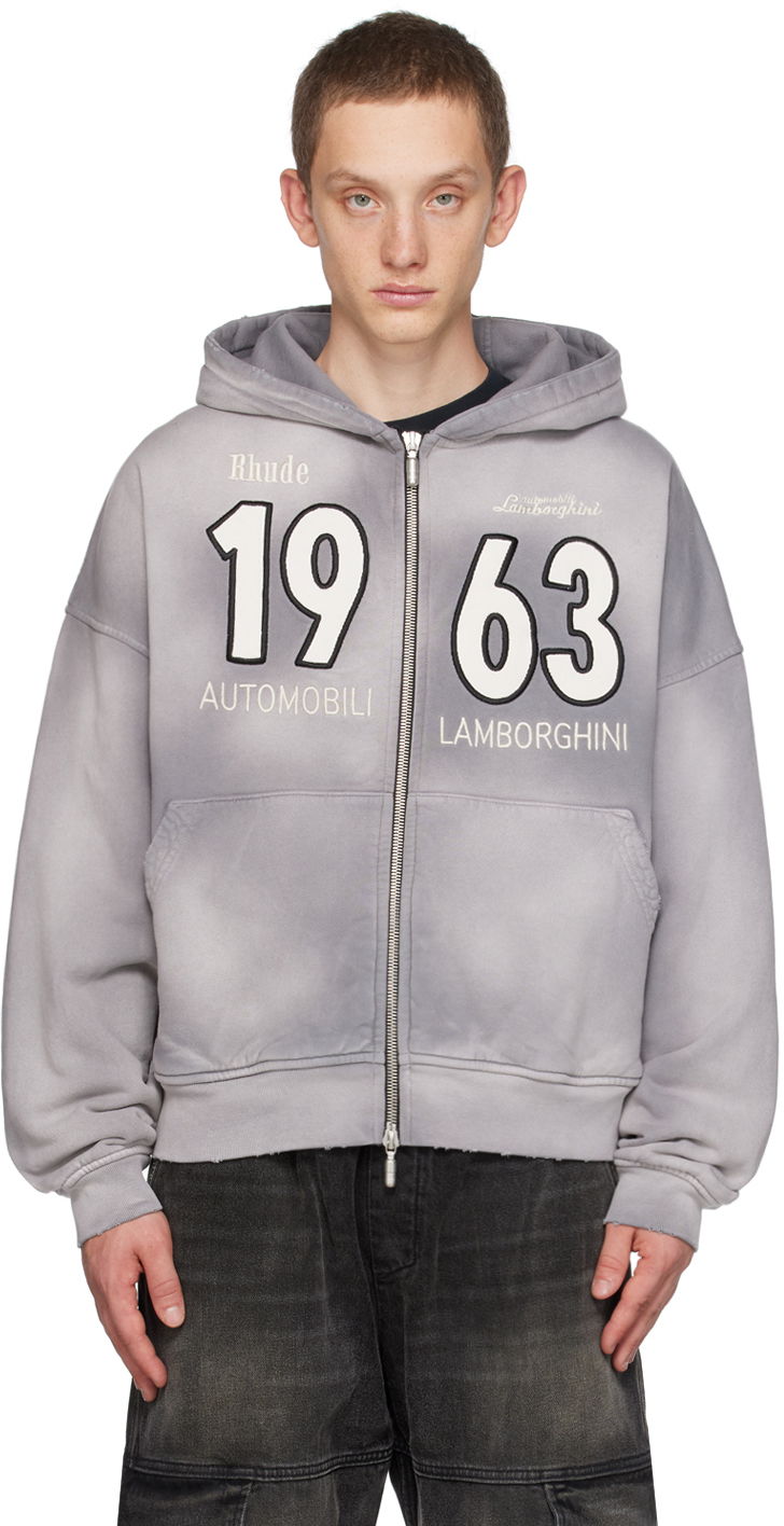 Mikina Rhude Automobili Lamborghini Edition Hoodie Šedá | RHFW23HO16150002, 0