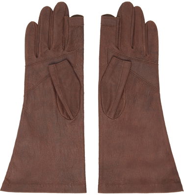 Rukavice Rick Owens Short Leather Gloves Hnedá | RR02D6451 LBA, 1