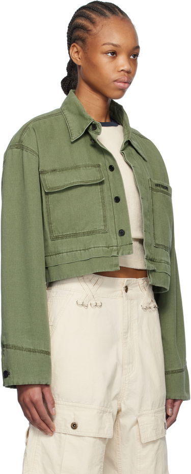 Bunda We11done We11done Cropped Work Jacket Zelené | WD-JK0-25-055-W-KK, 1