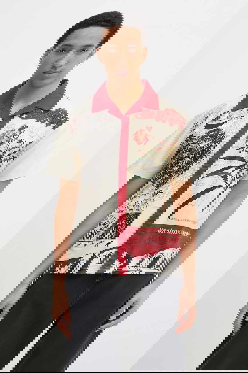 Košeľa Puma PALAIS ARTISAN Relaxed Fit Short Sleeve Print Shirt Rôznofarebný | 629392, 0