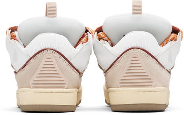 Tenisky a topánky LANVIN White & Beige Curb Leather Sneakers Béžová | FU-SKDK12-BICO-E25, 4