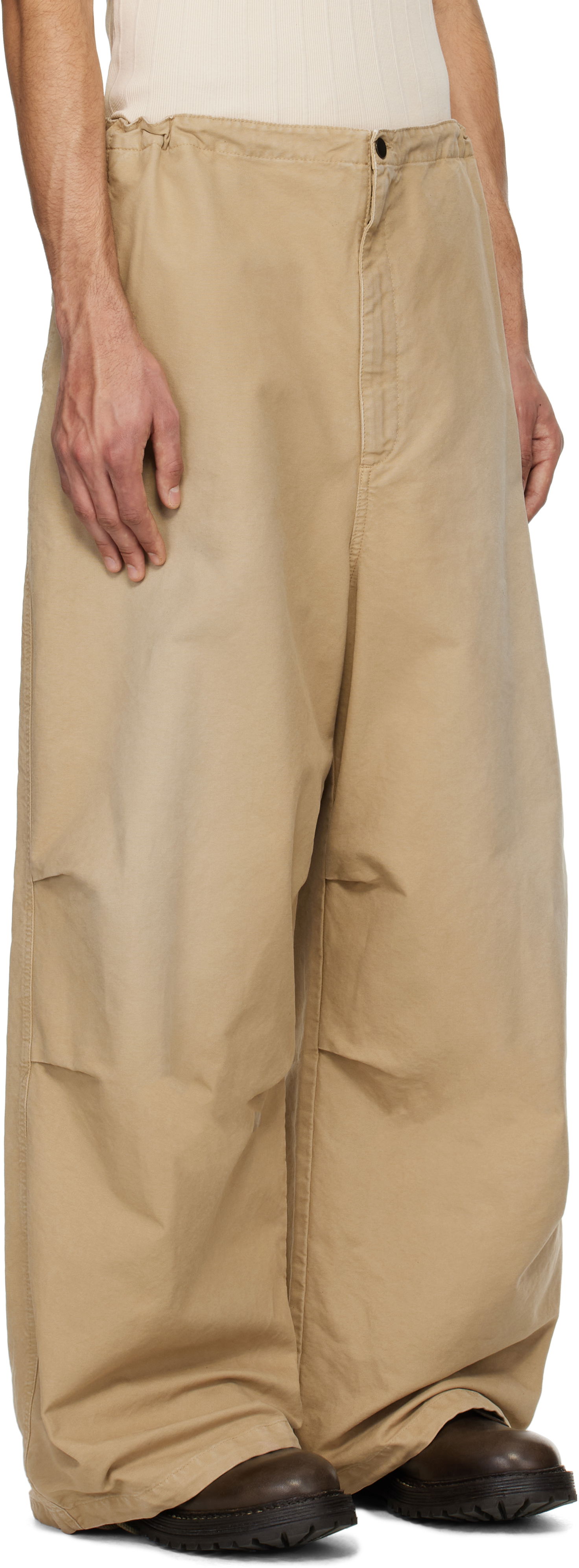 Nohavice HED MAYNER Hed Mayner Drawstring Trousers Béžová | HMMA30022A-HA193, 1