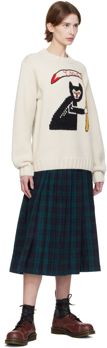 Sveter YMC YMC Bluto Vixen Knit Sweater Béžová | P8XMG, 3