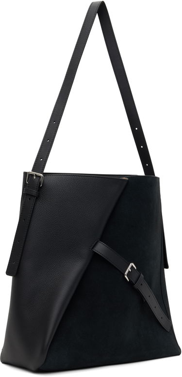 Taška cez rameno Marni Marni Reverse Leather and Suede Tote Čierna | SBMP0190U2 P8199, 1