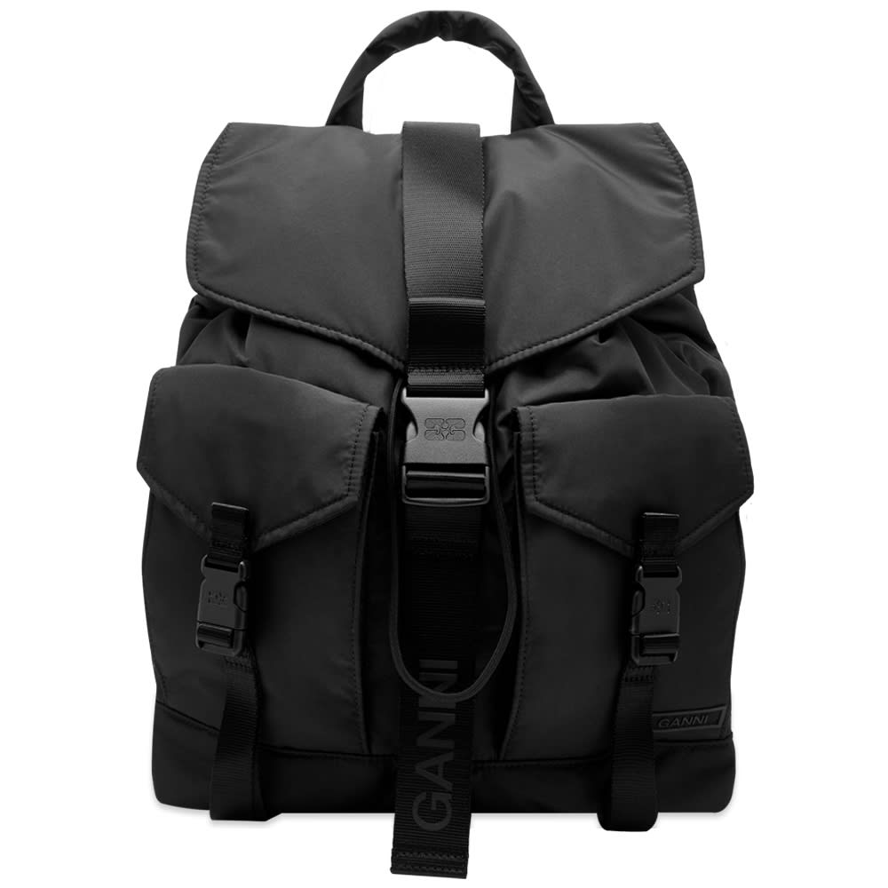 Batoh GANNI Recycled Tech Backpack Čierna | A4755-099, 0