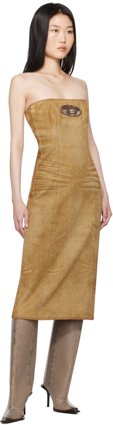 Šaty Diesel Denim Midi Tube Dress Hnedá | A15899 0AJET, 3
