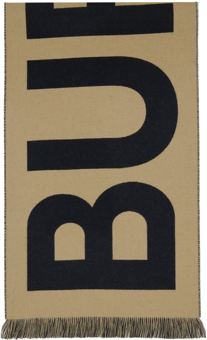 Šál Burberry Jacquard Logo Scarf Beige & Black Béžová | 8057147, 0