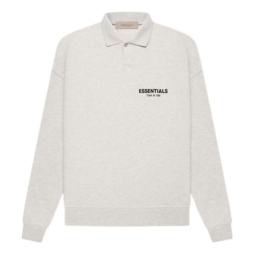 Mikina Fear of God Essentials Long Sleeve Polo Šedá | FOG-SS22-496