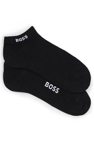 Ponožky BOSS Two-pack of cotton-blend ankle-length socks Čierna | 50502054