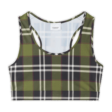 Crop Top Burberry Vintage Check Crop Top Zelené | 8055846, 0