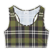 Vintage Check Crop Top