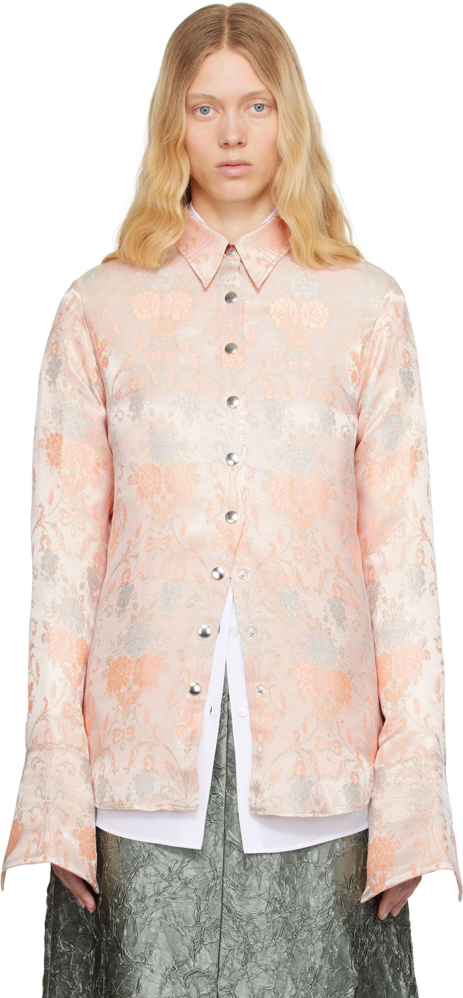Košeľa Dries Van Noten Dries Van Noten Jacquard Shirt Ružová | 251-010712-1540, 0