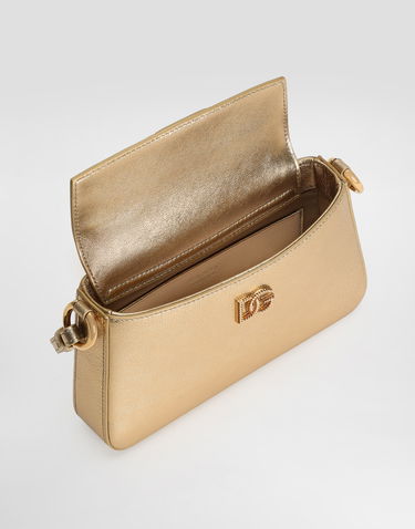 Taška cez rameno Dolce & Gabbana Laminated Calfskin Phone Bag Onesize Metalická | BI3466AZ6488H945, 3