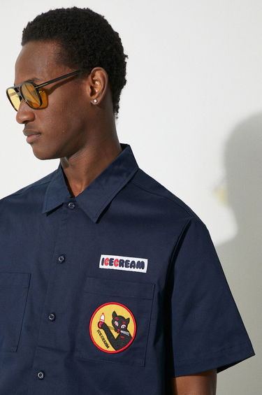 Košeľa BBC IceCream ICECREAM Waitress Camp Collar Shirt Navy | IC24117, 3