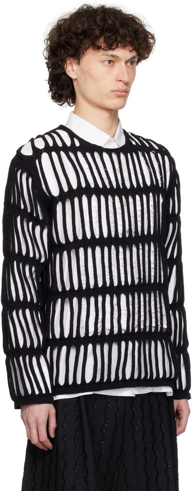 Sveter Comme des Garçons CDG Homme Plus Code Intarsia A Pattern Crewneck Sweater Čierna | PO-N011-051, 1