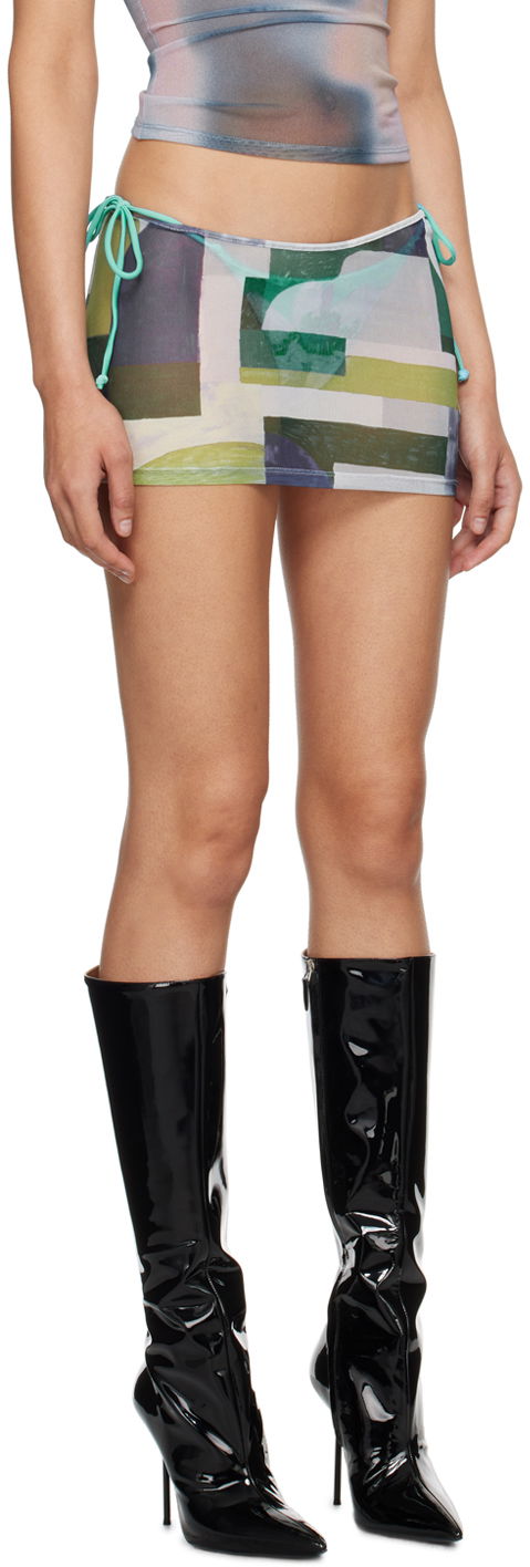 Sukňa Miaou Miaou Elektra Print Mesh Mini Skirt Rôznofarebný | 4014PM2GEO, 1