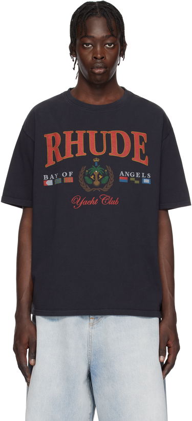Tričko Rhude Rhude 'Bay Of Angels Yacht' T-Shirt Navy | RHPS25TT01012, 0