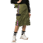 Midi Cargo Skirt with Striped Taping Detail