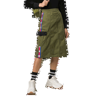 Midi Cargo Skirt with Striped Taping Detail