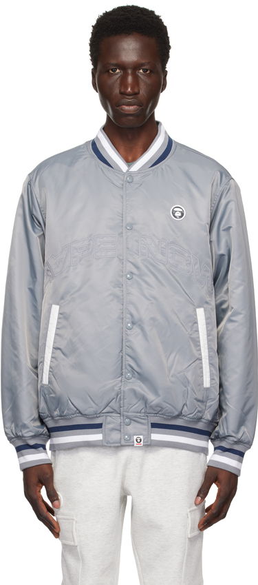 Bomber bunda AAPE by A Bathing Ape AAPE by A Bathing Ape 'AAPE Now' Bomber Jacket Šedá | AAPJKM7656XXNGYL, 0