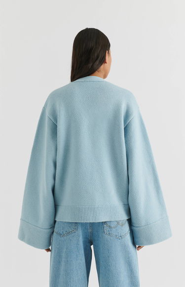 Sveter AXEL ARIGATO Memory Relaxed Cardigan Modrá | A0443008, 3
