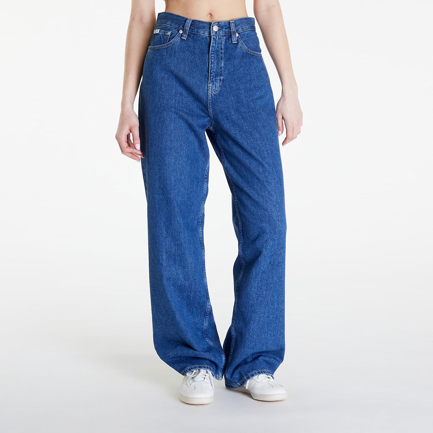 Džínsy CALVIN KLEIN High Rise Relaxed Jeans Denim Modrá | J20J223428 1A4, 0