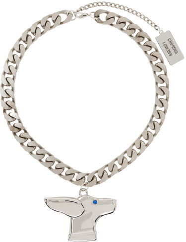 Náhrdelník Chopova Lowena Silver Chain Dog Pendant Necklace Metalická | 6522, 0
