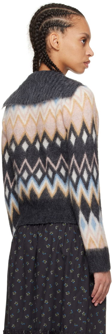 Sveter GANNI Ganni Fair Isle Zip Cardigan Rôznofarebný | K2386, 2
