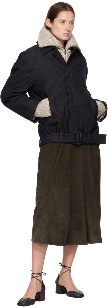 Kabáty LEMAIRE Lemaire Raglan Sleeve Short Coat Šedá | OW1156 LF1319, 3