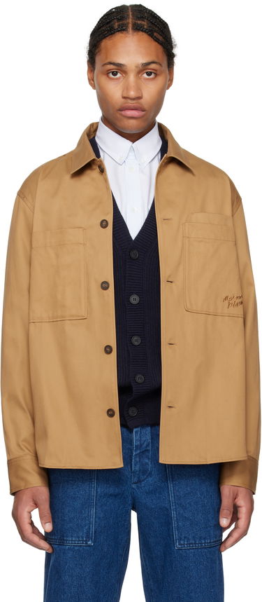 Košeľa MAISON KITSUNÉ Cotton Gabardine Overshirt Hnedá | MM00401WW0078, 0