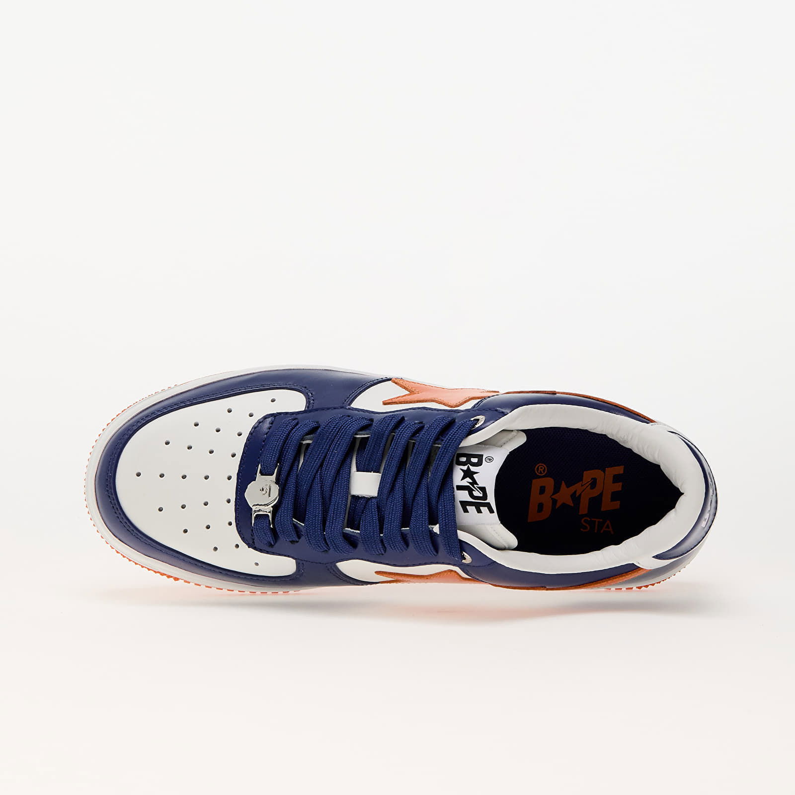 A Bathing Ape Men's BAPE Sta Leather Sneakers in Blue, Size UK 10 | END. Clothing