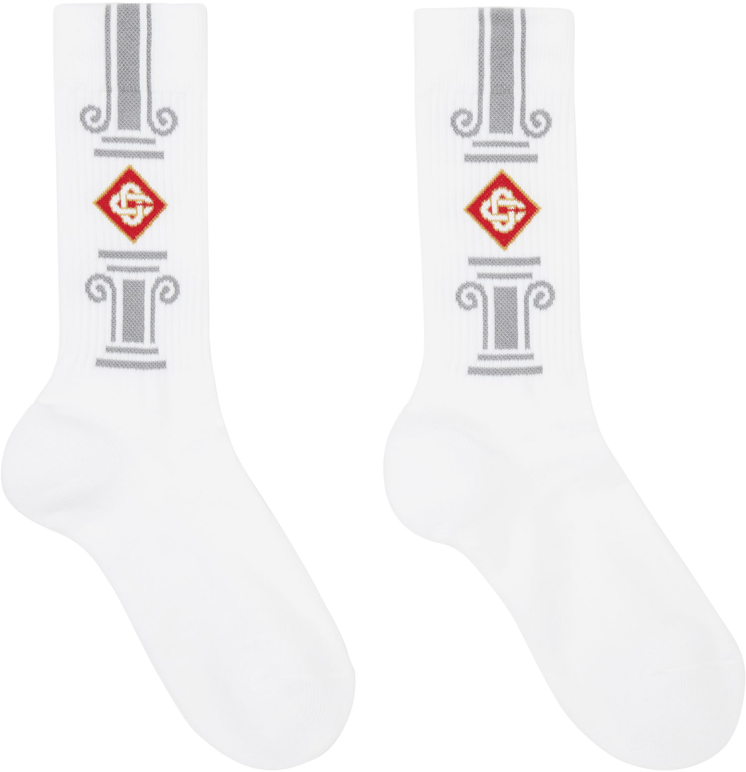 Ponožky Casablanca Column Socks Biela | APS25-ACC-010-04, 0