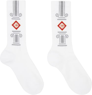 Ponožky Casablanca Column Socks Biela | APS25-ACC-010-04, 0