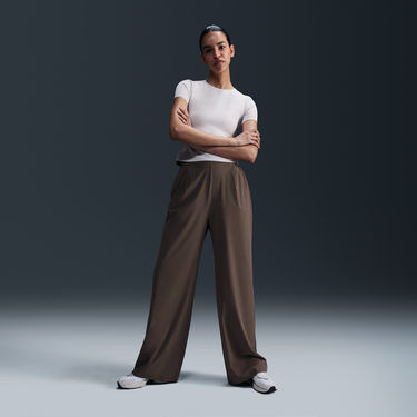 Nohavice Nike Nike Dri-FIT 24.7 PerfectStretch High-Waisted Wide-Leg Pants Hnedá | HM8389-004, 0