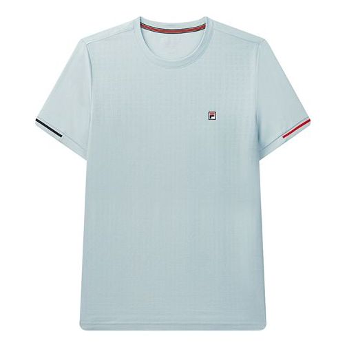 Tričko FILA Jacquard Short Sleeve T-Shirt Modrá | F11M031113F-LB, 0