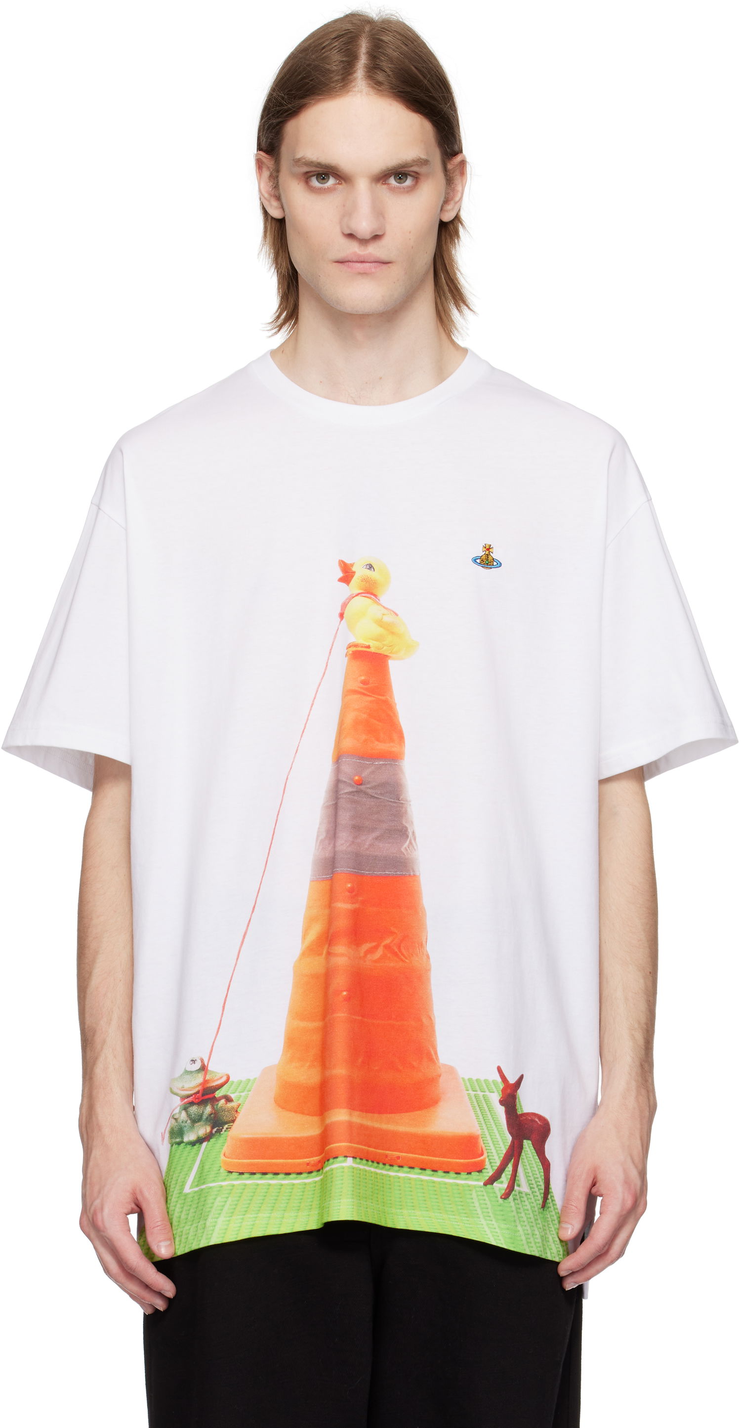 Tričko Vivienne Westwood Vivienne Westwood Oversized Cone T-Shirt Biela | 3G01003D-J001M-, 0