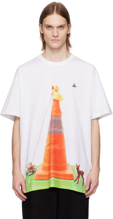 Tričko Vivienne Westwood Vivienne Westwood Oversized Cone T-Shirt Biela | 3G01003D-J001M-, 0