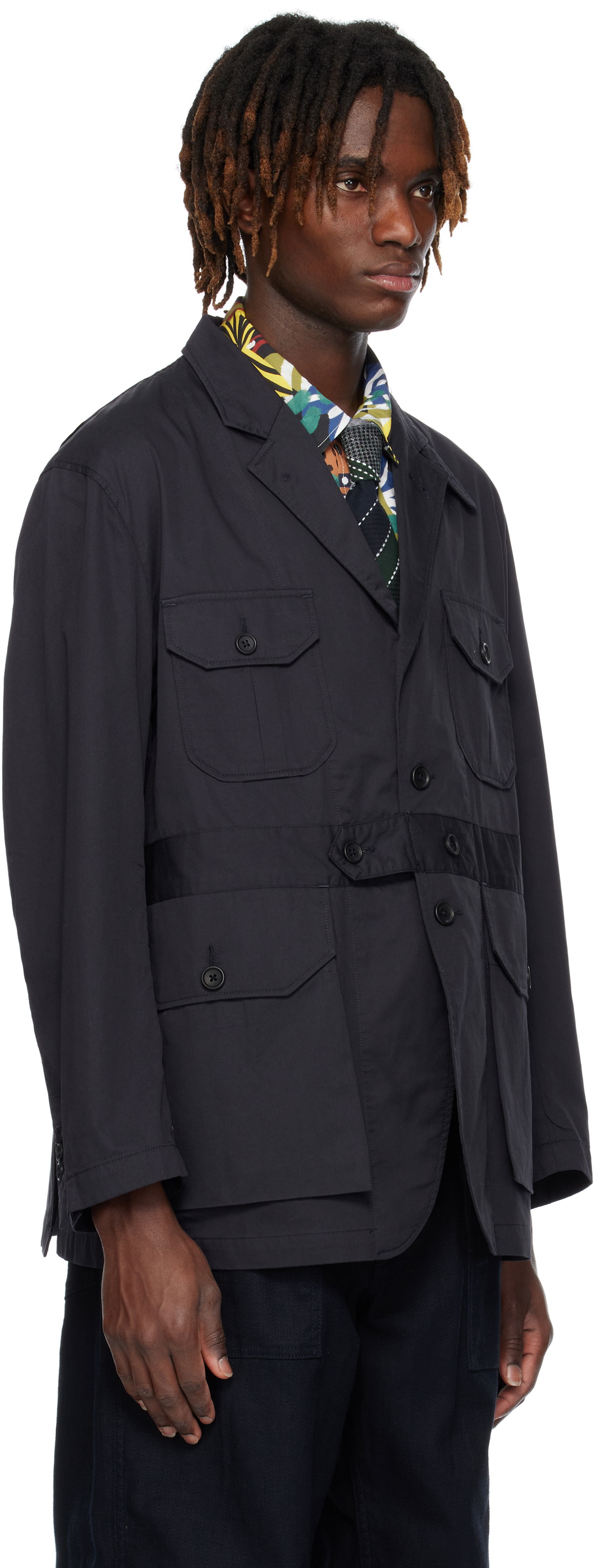 Bunda Engineered Garments Engineered Garments Folk Blazer Navy | 25S1D036, 1