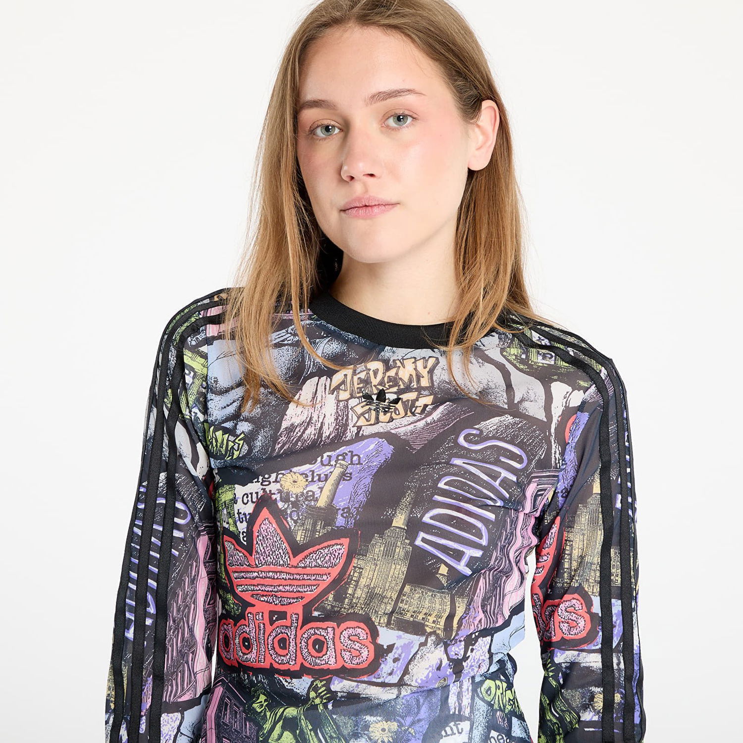 Tričko adidas Performance adidas X Jeremy Scott Pride AOP Mesh Long Sleeve T-Shirt Rôznofarebný | JW0826, 1