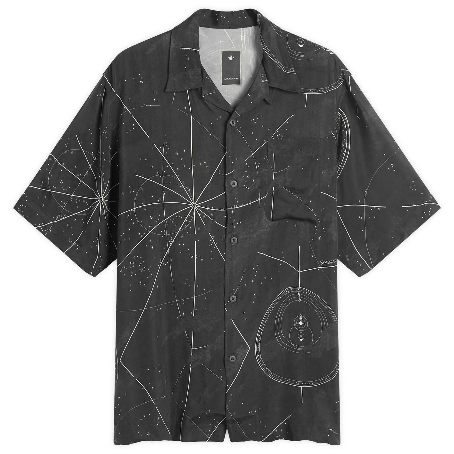 Košeľa Maharishi Maharishi Celeste Vacation Shirt, Size Large Čierna | 1455-BLK, 1