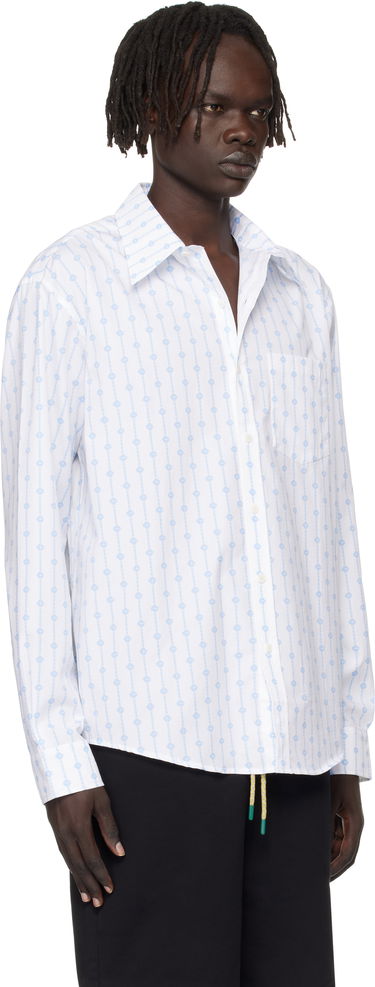 Košeľa Casablanca Casablanca Monogram Oxford Shirt Biela | MPF25-SH-155-01, 1