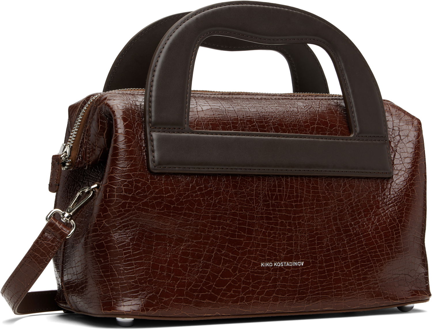 Kabelka KIKO KOSTADINOV Isadora Croc-Embossed Top-Handle Bag Hnedá | KKWAW25BG03-178, 1