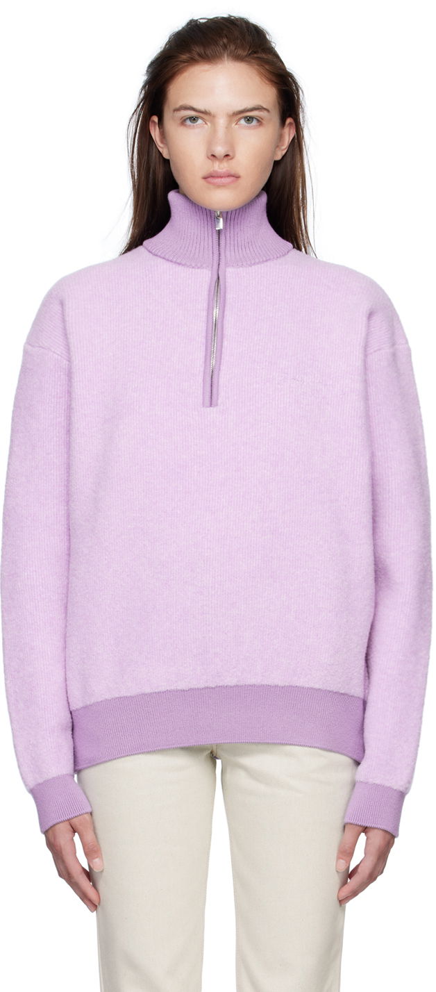 Sveter Jacquemus 'La Maille Berger' Half-Zip Sweater Fialová | 22H226KN040-2113, 0