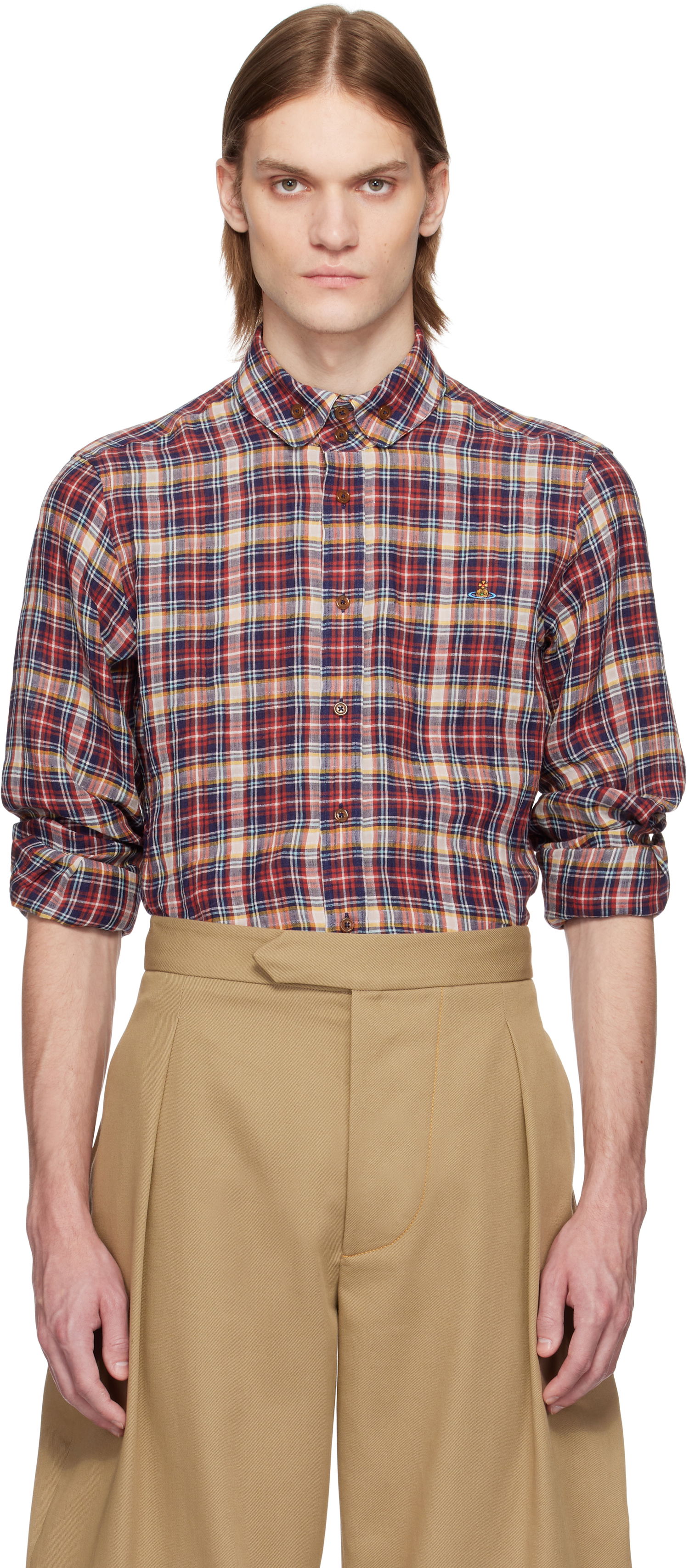 Košeľa Vivienne Westwood Vivienne Westwood Krall Two Button Plaid Shirt Rôznofarebný | 24010005-W013R-, 0