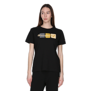 Crewneck T-Shirt with colorful block graphic